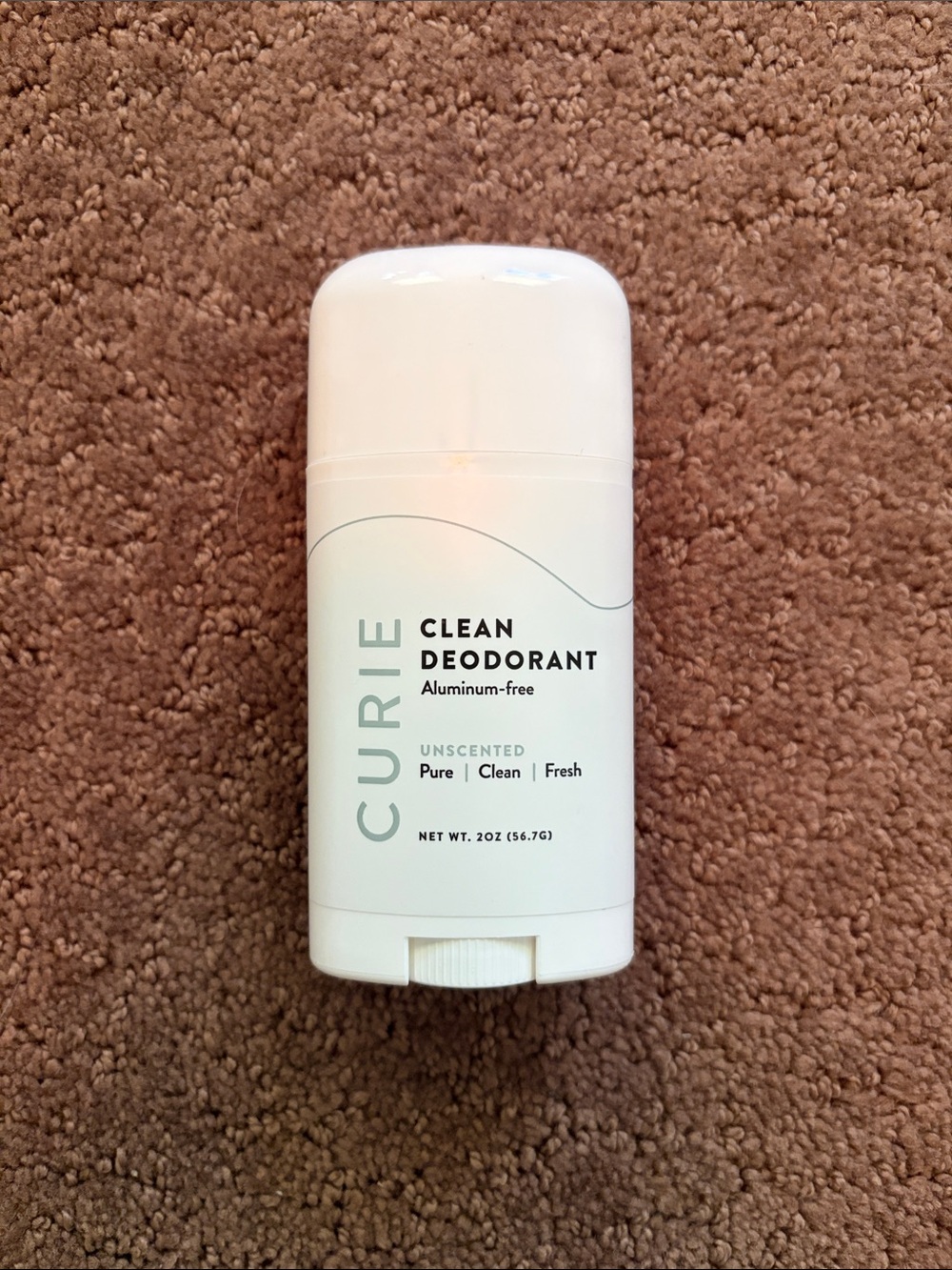 Curie Unscented Clean Deodorant Stick — White